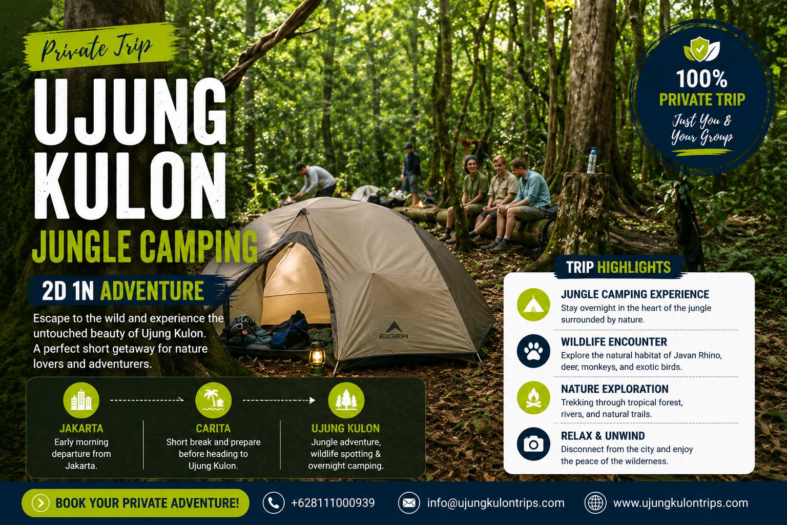 Ujung Kulon Jungle Camping 2 Days 1 Night
